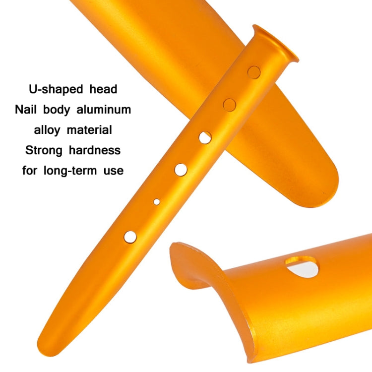Outdoor Camping Tent Aluminum Alloy Tubular Ground Nails(Gold) - Tents & Accessories by PMC TechLife | Online Shopping South Africa | PMC TechLife | Buy Now Pay Later Mobicred