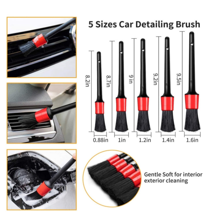 16 PCS / Set Car Washing Tool Brush Drill Cleaning Brush Tire Cleaning Floor Brush(Red) - Car washing supplies by PMC TechLife | Online Shopping South Africa | PMC TechLife | Buy Now Pay Later Mobicred