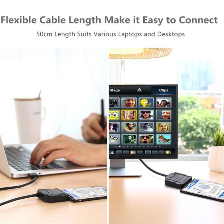 SATA To USB3.0 Easy Drive Cable External 2.5 / 3.5 Inch Hard Drive Adapter Cable(Black) - eSATA & SATA & IDE by PMC TechLife | Online Shopping South Africa | PMC TechLife