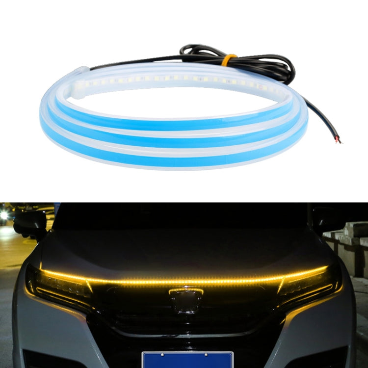 Car LED Streamer Decorative Hood Atmosphere Lights, Style: Monochrome Yellow Light(1.8m) - Decorative Lights by PMC TechLife | Online Shopping South Africa | PMC TechLife | Buy Now Pay Later Mobicred