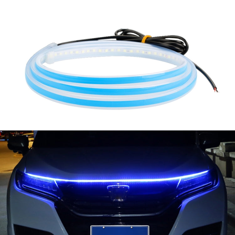 Car LED Streamer Decorative Hood Atmosphere Lights, Style: Monochrome Blue Light(1.5m) - Decorative Lights by PMC TechLife | Online Shopping South Africa | PMC TechLife | Buy Now Pay Later Mobicred