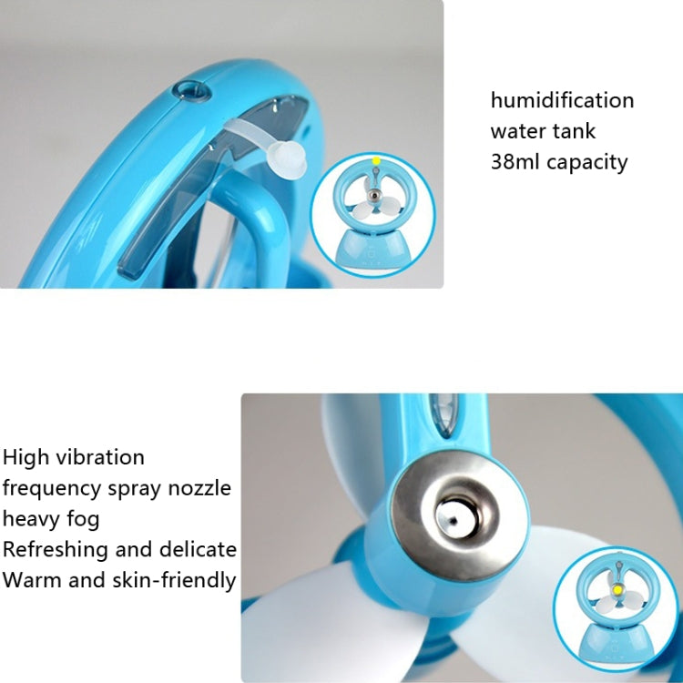 Mini USB Rechargeable Spray Fan Student Dormitory Office Desktop Mute Fan(Glossy White) - free shipping - PMC TechLife - Order now!