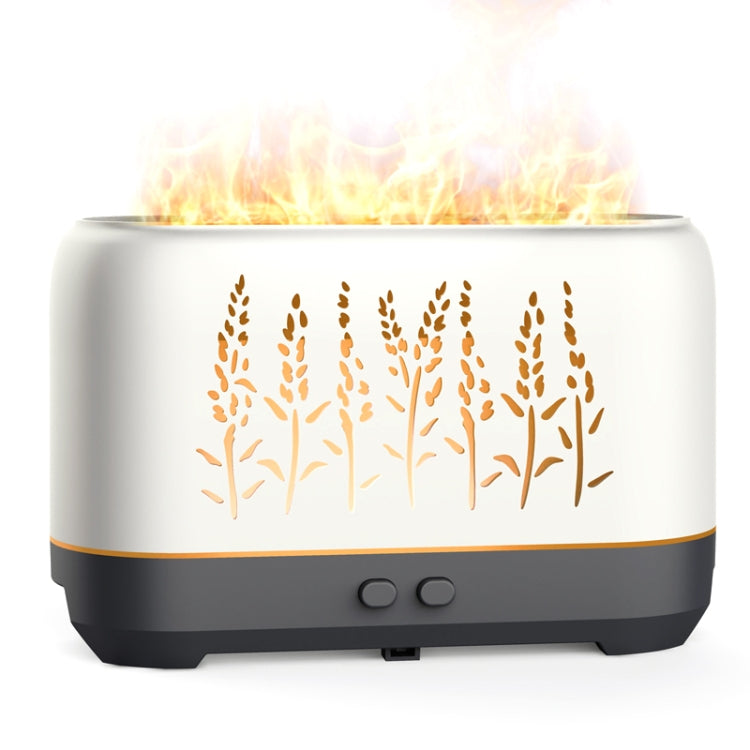 YX-1690 Wood Grain Aroma Diffuser Hollow Flame Humidifier(White) - free shipping - PMC TechLife - Order now!