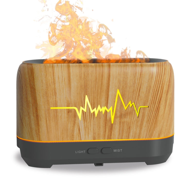 YX-1690 Wood Grain Aroma Diffuser Hollow Flame Humidifier(Shallow Wooden Grain) - free shipping - PMC TechLife - Order now!