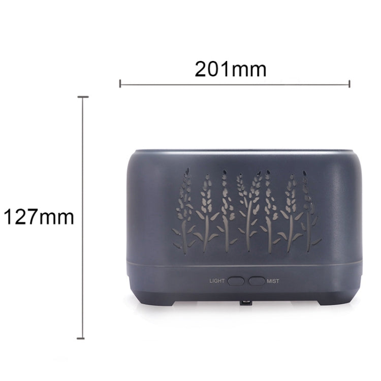 YX-1690 Wood Grain Aroma Diffuser Hollow Flame Humidifier(Black) - free shipping - PMC TechLife - Order now!