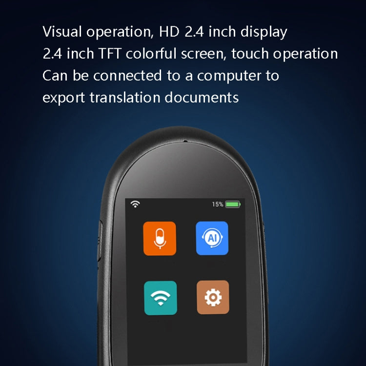 Travel Simultaneous Translator Scanning Recording Intelligent Voice Translator(Black) -  by PMC TechLife | Online Shopping South Africa | PMC TechLife | Buy Now Pay Later Mobicred