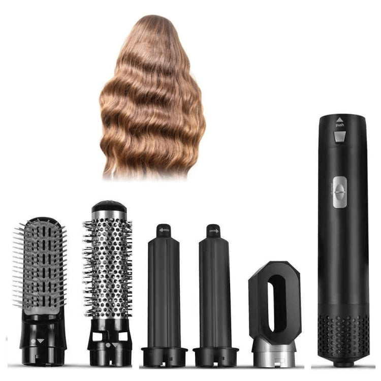 5-in-1 Hot-air Comb Automatic Straightening Dual-purpose Hair Dryer Black(EU Plug) - free shipping - PMC TechLife - Order now!