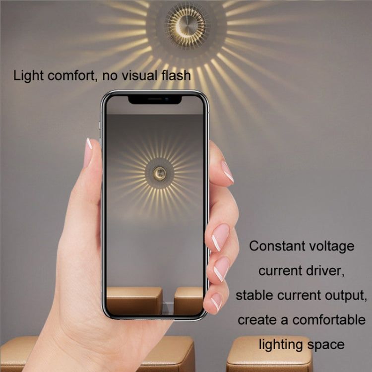 LED Aluminum Aisle Light Sunflower Corridor Lamp Decorative Light, Power source: Visible Installation 1W(Yellow) - Novelty Lighting by PMC TechLife | Online Shopping South Africa | PMC TechLife | Buy Now Pay Later Mobicred