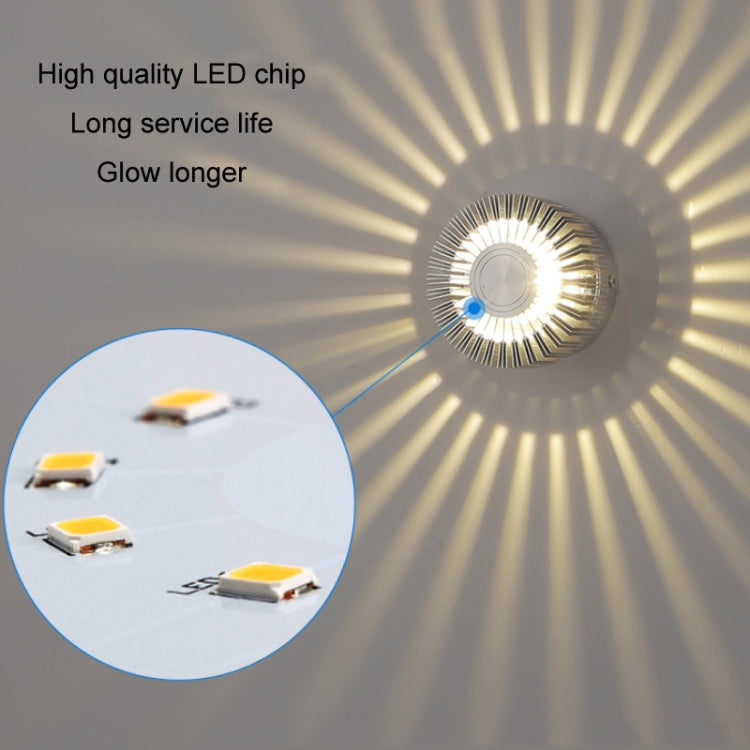 LED Aluminum Aisle Light Sunflower Corridor Lamp Decorative Light, Power source: Visible Installation 3W(Purple) - Novelty Lighting by PMC TechLife | Online Shopping South Africa | PMC TechLife | Buy Now Pay Later Mobicred