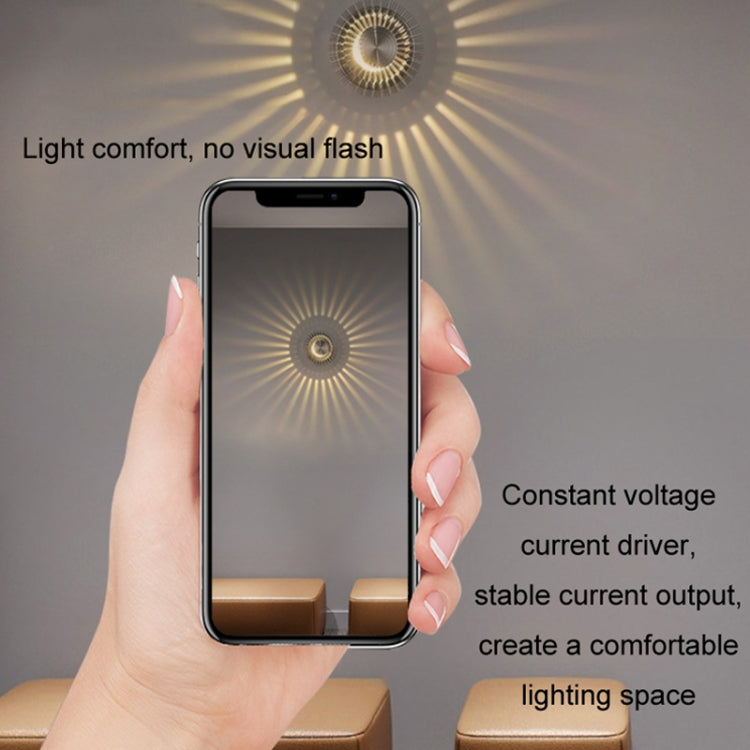 LED Aluminum Aisle Light Sunflower Corridor Lamp Decorative Light, Power source: Invisible Installation 3W(Blue) - Novelty Lighting by PMC TechLife | Online Shopping South Africa | PMC TechLife | Buy Now Pay Later Mobicred