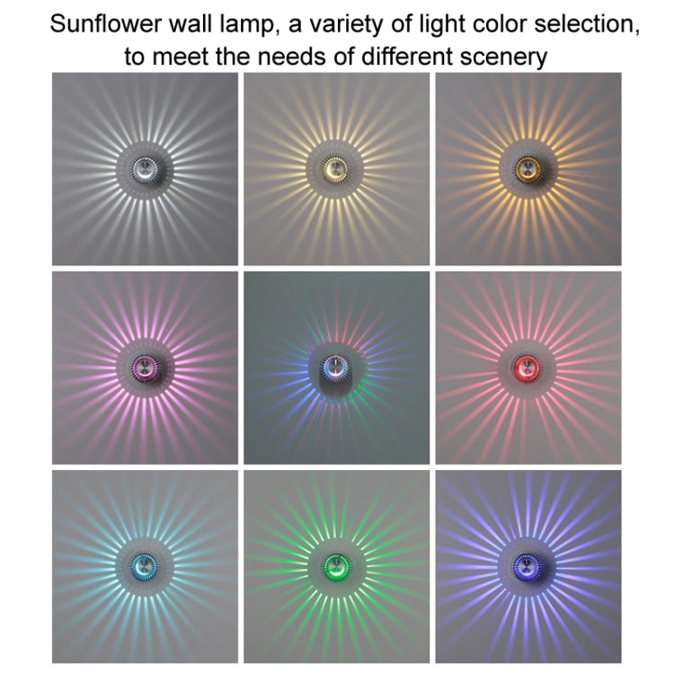 LED Aluminum Aisle Light Sunflower Corridor Lamp Decorative Light, Power source: Invisible Installation 3W(Purple) - Novelty Lighting by PMC TechLife | Online Shopping South Africa | PMC TechLife | Buy Now Pay Later Mobicred