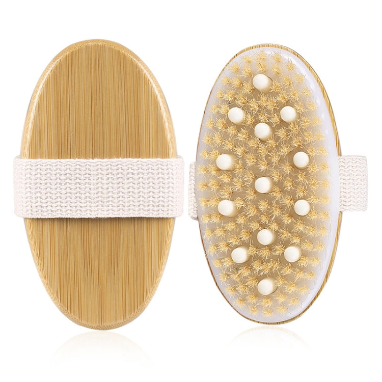 PPR Soft Beaded Boar Bristle Handleless Oval Massage Bath Brush(As Show) - Bath Brushes & Sponges by PMc TechLife | Online Shopping South Africa | PMc TechLife | Buy Now Pay Later Mobicred