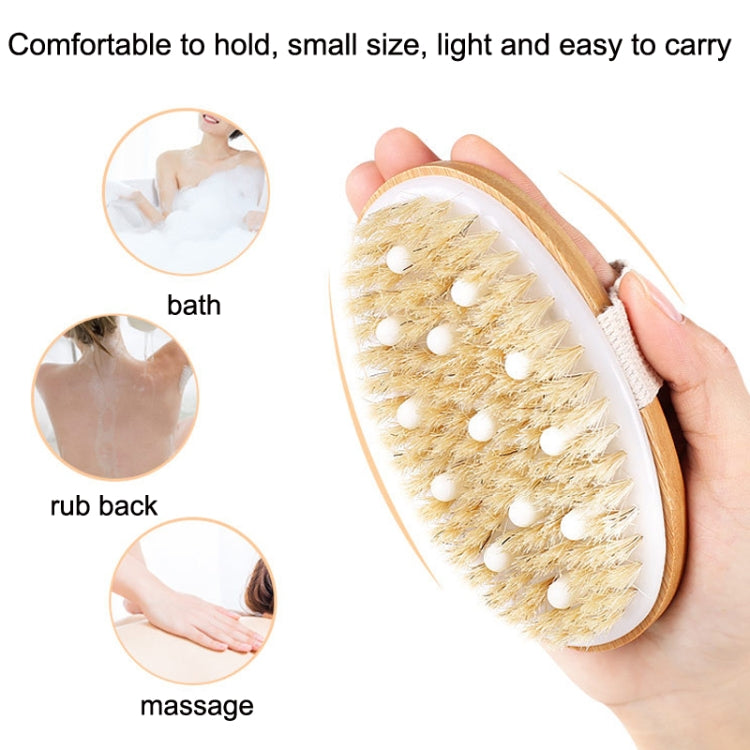 PPR Soft Beaded Boar Bristle Handleless Oval Massage Bath Brush(As Show) - Bath Brushes & Sponges by PMc TechLife | Online Shopping South Africa | PMc TechLife | Buy Now Pay Later Mobicred