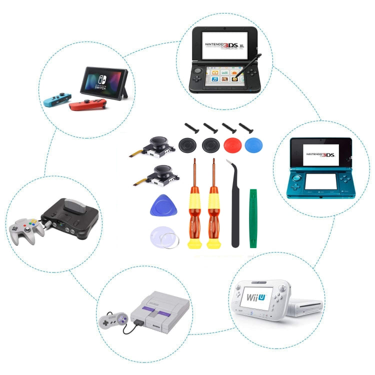 Joy-Con 3D Joystick Repair Screwdriver Set Gamepads Disassembly Tool For Nintendo Switch, Series: 16 In 1 - Tools by PMC TechLife | Online Shopping South Africa | PMC TechLife | Buy Now Pay Later Mobicred