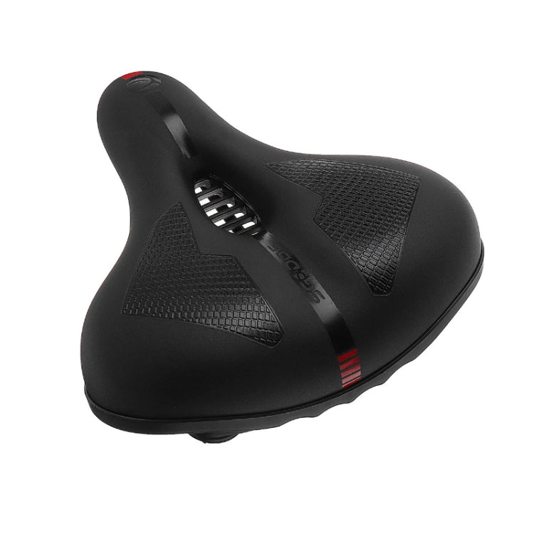 SGODDE Mountain Bike Shock Absorbing Thickened Soft Saddle(Black Red) - Bicycle Saddle by PMc TechLife | Online Shopping South Africa | PMc TechLife | Buy Now Pay Later Mobicred