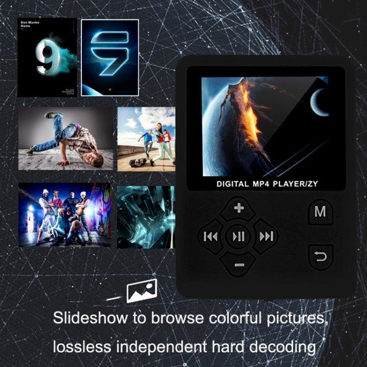 T69 Card Lyrics Synchronization Lossless Sound Quality MP4 Player, Style: Cross Button(Black) - MP4 Player by PMC TechLife | Online Shopping South Africa | PMC TechLife | Buy Now Pay Later Mobicred