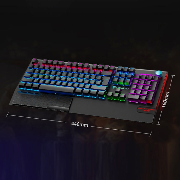 LANGTU K1000 104 Keys Luminous Wired Keyboard, Cable Length: 1.5m(Black Black Shaft Mixed Light) - free shipping - PMC Jewellery - Order now!