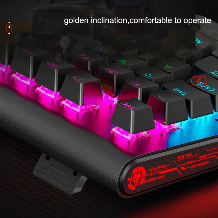 LANGTU K1000 104 Keys Luminous Wired Keyboard, Cable Length: 1.5m(Black Green Shaft White Light) - free shipping - PMC Jewellery - Order now!