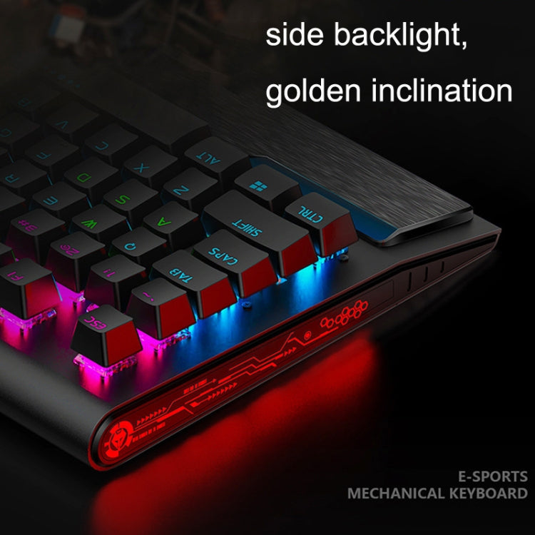 LANGTU K1000 104 Keys Luminous Wired Keyboard, Cable Length: 1.5m(Black Green Shaft White Light) - free shipping - PMC Jewellery - Order now!