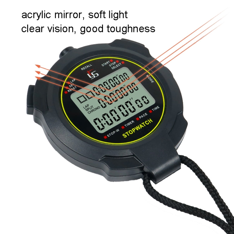 YS Stopwatch Timer Training Fitness Competition Stopwatch, Style: YS-730 30 Memories(Black) - Pedometer by PMc TechLife | Online Shopping South Africa | PMc TechLife | Buy Now Pay Later Mobicred