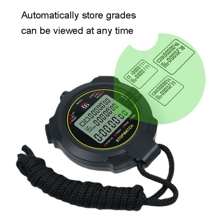 YS Stopwatch Timer Training Fitness Competition Stopwatch, Style: YS-760 60 Memories(Black) - Pedometer by PMc TechLife | Online Shopping South Africa | PMc TechLife | Buy Now Pay Later Mobicred