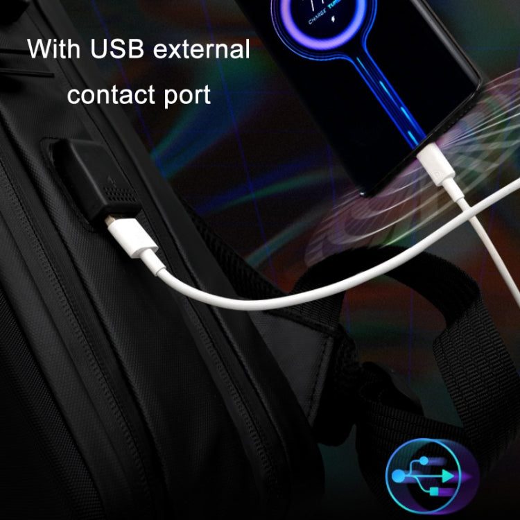 ABS Hard Shell Gaming Computer Backpack, Color: 17.3 inches (Black) - Backpack by PMC TechLife | Online Shopping South Africa | PMC TechLife