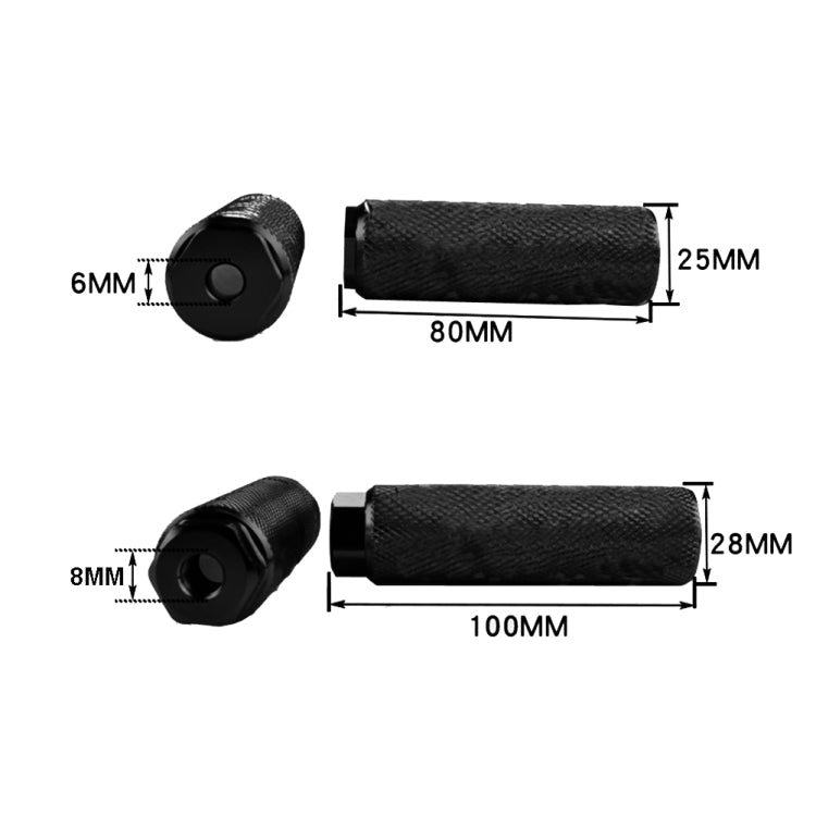 FMFXTR Bicycle Back Seat Foot Pedal Universal Back Rear Post, Color: Black Small Hole Short - Pedals by FMFXTR | Online Shopping South Africa | PMc TechLife | Buy Now Pay Later Mobicred