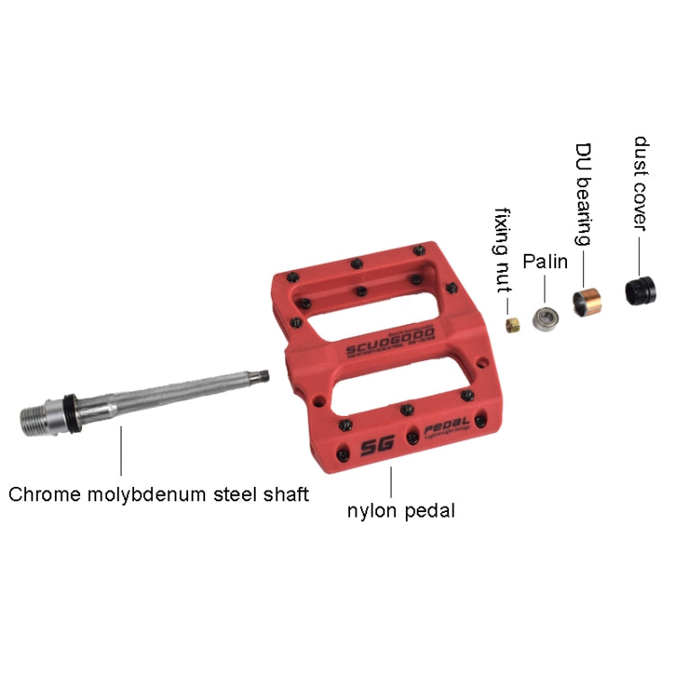 FMFXTR Mountain Bicycle Pedal Nylon Fiber Bearing Non-Slip Pedal(SG-12B Black) - free shipping - PMc TechLife - Order now!