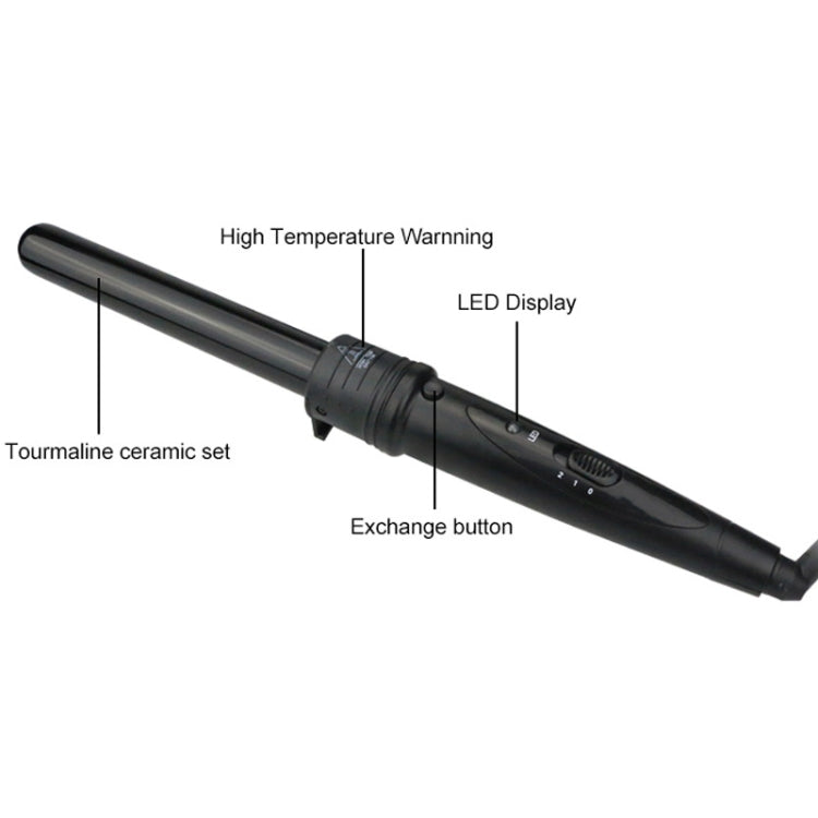 6 In 1 Tube Changed LED Display Tourmaline Ceramic Hair Curler(EU Plug) - free shipping - PMC TechLife - Order now!