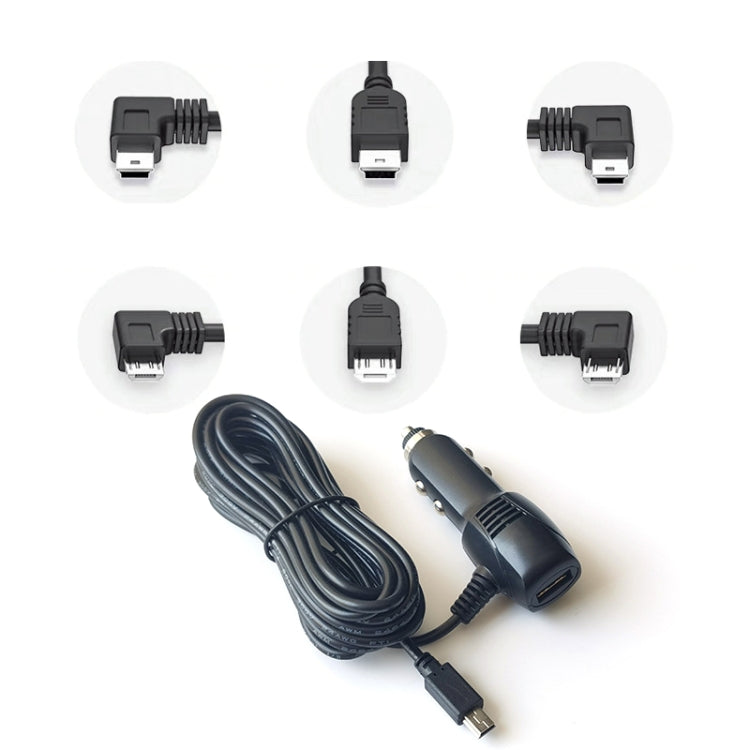 2 PCS Car Charger Fast Charging Driving Recorder Supply Line, Style: 1A+2A(Mini Right Bend) - Cables & Connectors by PMC TechLife | Online Shopping South Africa | PMC TechLife | Buy Now Pay Later Mobicred