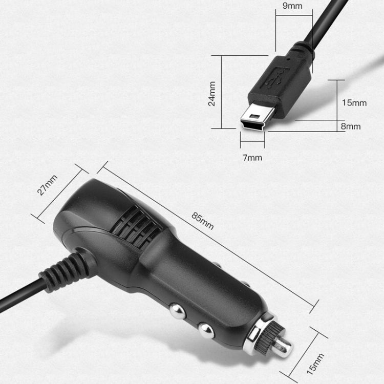 2 PCS Car Charger Fast Charging Driving Recorder Supply Line, Style: 1.5A+2.4A(Mini Straight Head) - Cables & Connectors by PMC TechLife | Online Shopping South Africa | PMC TechLife | Buy Now Pay Later Mobicred