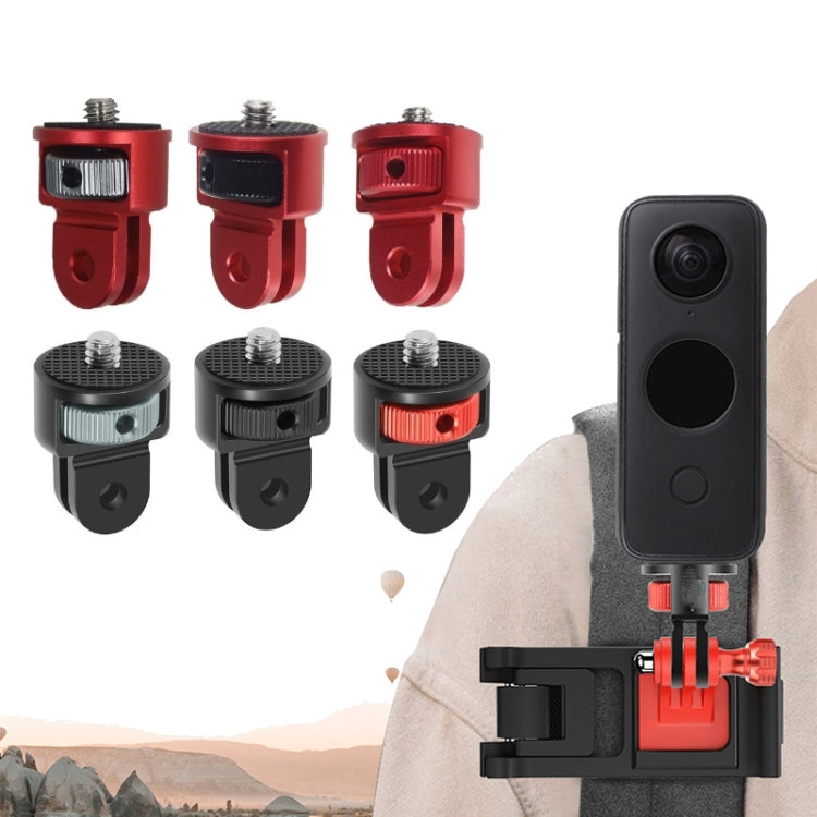 1/4 Inch Screw Converter Tripod Adapter for Sport Camera(Black and Red) - Connection Mount by null | Online Shopping South Africa | PMC TechLife | Buy Now Pay Later Mobicred