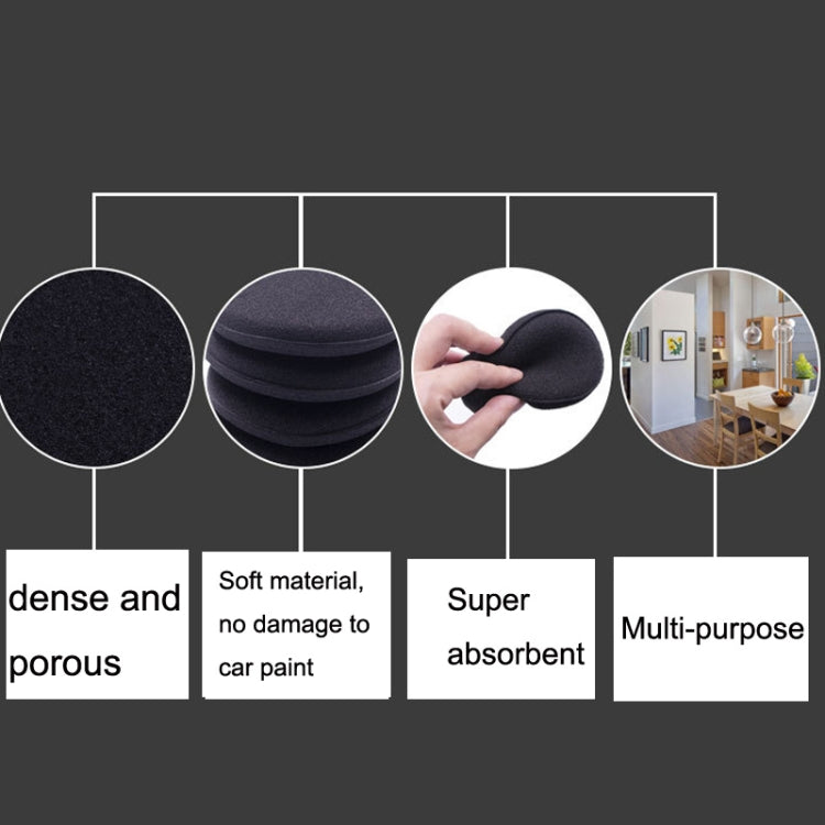 50 PCS Waxing Sponge Cars With Round Edge Car Washing Car Wax Maintenance Polished Sponge(Black) - free shipping - PMC TechLife - Order now!