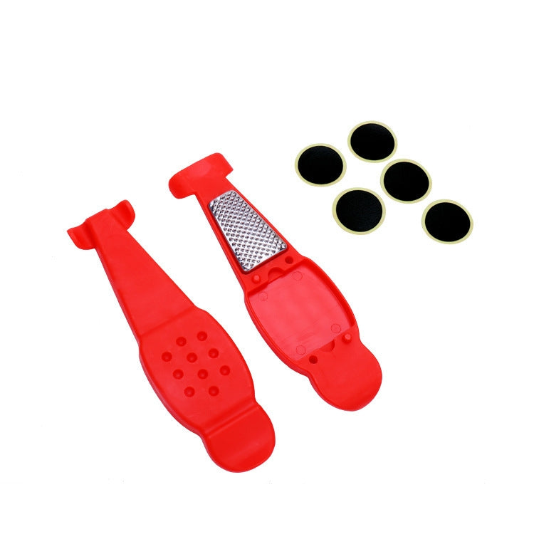Multifunctional Bicycle Tire Changing Tool, Color: Red+5 Tire Patches - free shipping - PMc TechLife - Order now!