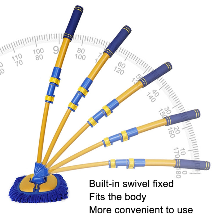 Retractable Curved Rod Soft Fur Car Wash Mop(Yellow Black) - free shipping - PMC TechLife - Order now!