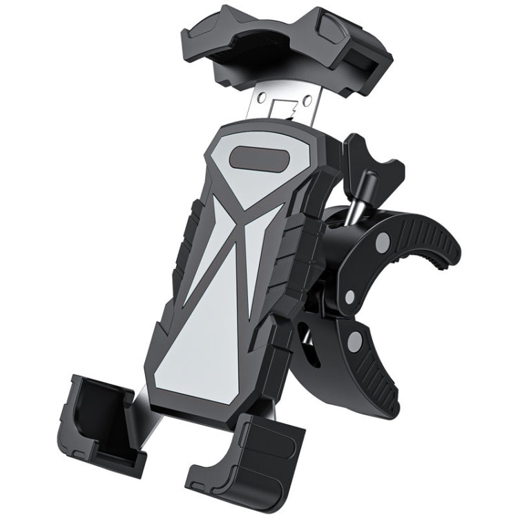 L101+M011 Outdoor Cycling Mechanical Locking Phone Holder(Gray) - Holders by PMC TechLife | Online Shopping South Africa | PMC TechLife | Buy Now Pay Later Mobicred