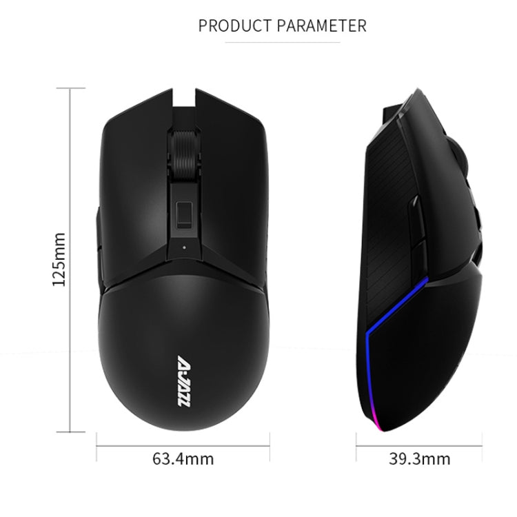 Ajazz I309Pro 1600 DPI 8 Keys Dual Mode Gaming Wireless Bluetooth Mouse(Black) - free shipping - PMC Jewellery - Order now!