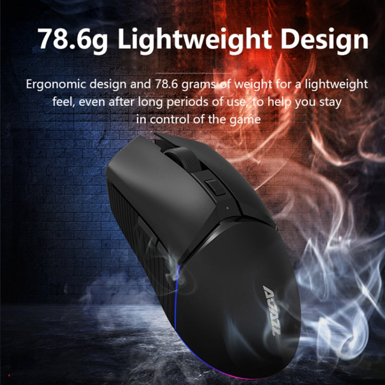 Ajazz I309Pro 1600 DPI 8 Keys Dual Mode Gaming Wireless Bluetooth Mouse(Black) - free shipping - PMC Jewellery - Order now!