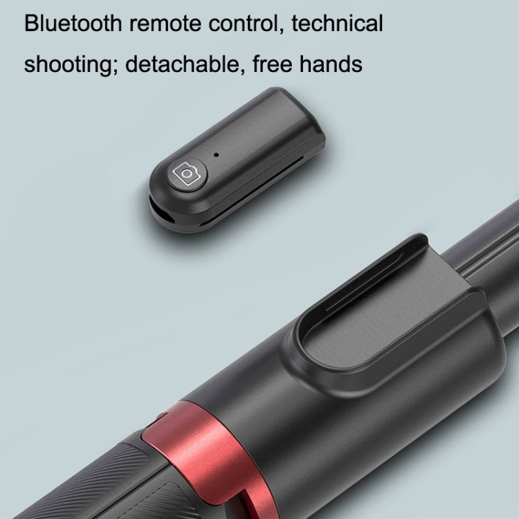 AB403 Live Broadcast Landing Integrated Telescopic Mobile Phone Triangle Bracket(Black Red) - Selfie Sticks by PMC TechLife | Online Shopping South Africa | PMC TechLife | Buy Now Pay Later Mobicred