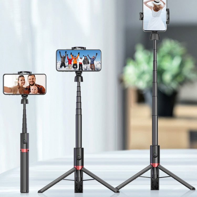 AB403 Live Broadcast Landing Integrated Telescopic Mobile Phone Triangle Bracket(Black Red) - Selfie Sticks by PMC TechLife | Online Shopping South Africa | PMC TechLife | Buy Now Pay Later Mobicred