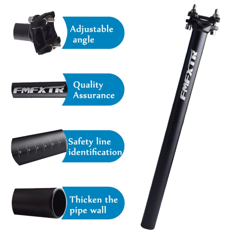 FMFXTR Bicycle Extended Saddle Seat Tube Double Nail Straight Tube, Specification: 27.2mm(Black) - free shipping - PMc TechLife - Order now!