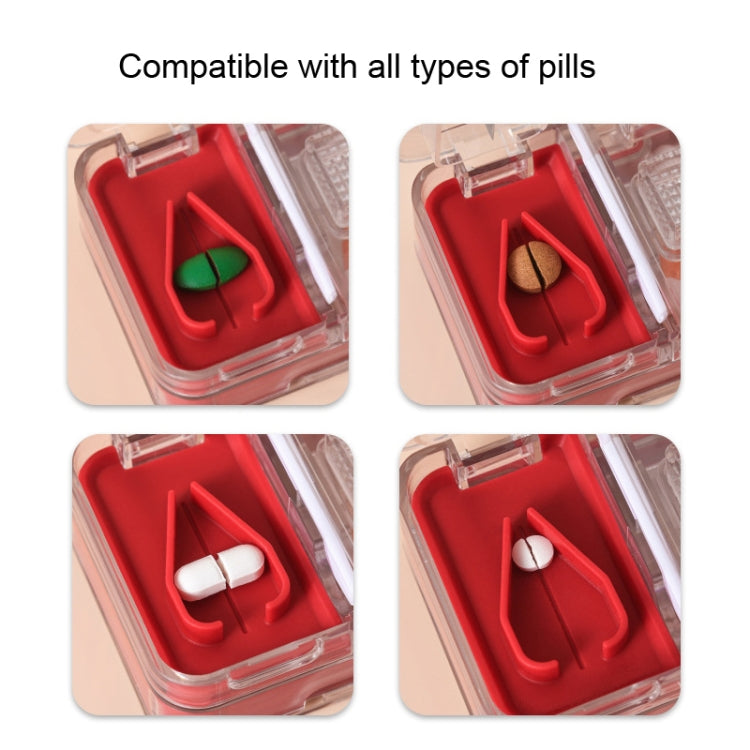 Imakara Mini Square Portable Sealed Medicine Cutter Dispenser Box(Red) - free shipping - PMC TechLife - Order now!