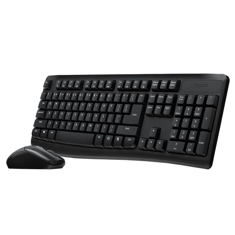 Rapoo X1800PRO 104 Keys Waterproof Multimedia Wireless Keyboard Mouse Set(Black) - free shipping - PMC Jewellery - Order now!