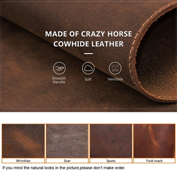 CONTACTS FAMILY Crazy Horse Leather Retro Petal Office Mouse Pad(Coffee) - Mouse Pads by CONTACTS FAMILY | Online Shopping South Africa | PMC TechLife | Buy Now Pay Later Mobicred