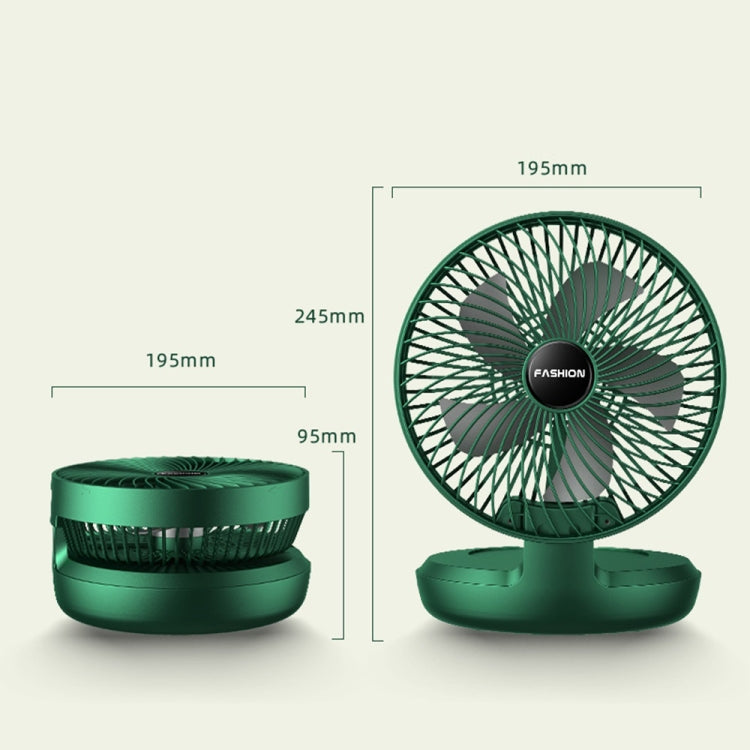 Folding Office Desktop Household Portable Small Fan, Size: 8 inch(Green USB Direct Plug) - Electric Fans by PMC TechLife | Online Shopping South Africa | PMC TechLife | Buy Now Pay Later Mobicred