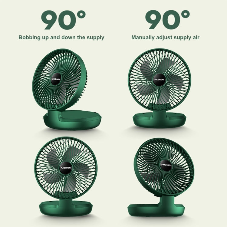 Folding Office Desktop Household Portable Small Fan, Size: 8 inch(Green USB Direct Plug) - Electric Fans by PMC TechLife | Online Shopping South Africa | PMC TechLife | Buy Now Pay Later Mobicred