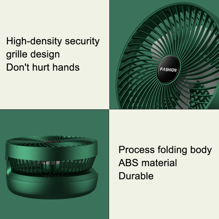 Folding Office Desktop Household Portable Small Fan, Size: 8 inch(Green USB Direct Plug) - Electric Fans by PMC TechLife | Online Shopping South Africa | PMC TechLife | Buy Now Pay Later Mobicred
