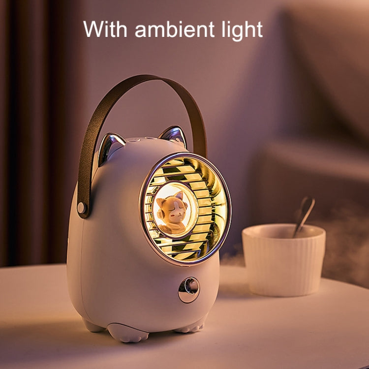 Turbine Water Cold Fan USB Desktop Humidity Spray Small Fan(Tanuka White 2000 mAh) - Electric Fans by PMC TechLife | Online Shopping South Africa | PMC TechLife | Buy Now Pay Later Mobicred