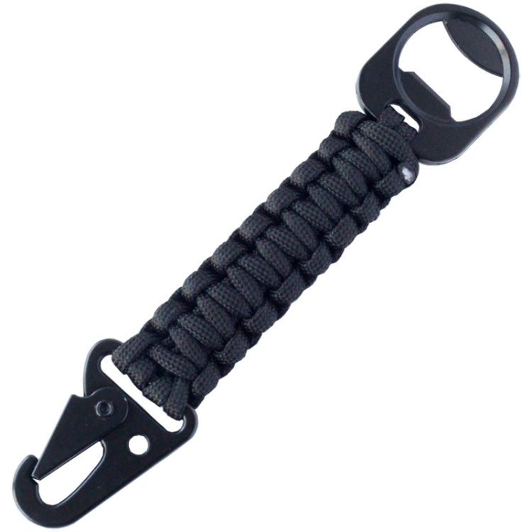 Outdoor Seven-Core Umbrella Rope Keychain Eagle Mouth Buckle Bottle Opener(Black) - free shipping - PMc TechLife - Order now!