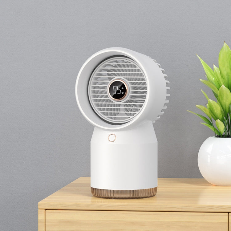 Spray Humidified LED Digital Display Office Home Fan, Style: 3600mAh Rechargeable(White) - Electric Fans by PMC TechLife | Online Shopping South Africa | PMC TechLife | Buy Now Pay Later Mobicred